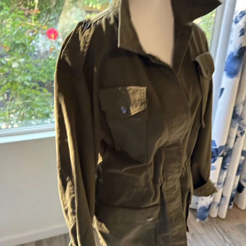 Banana Republic Army Green/khaki casual jacket. Ladies Medium.Like - Picture 3 of 7